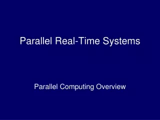 Parallel Real-Time Systems