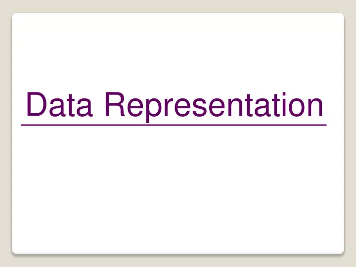 data representation