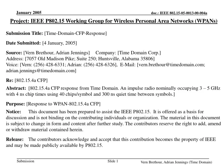 project ieee p802 15 working group for wireless