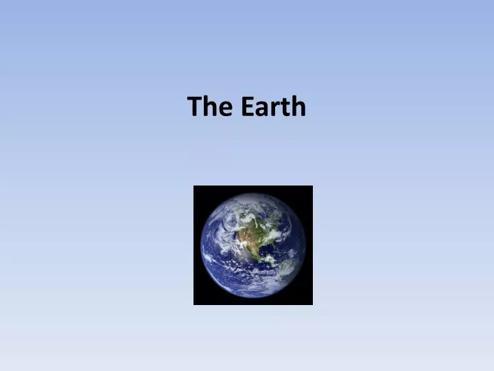 the earth