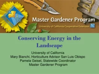 Conserving Energy in the Landscape