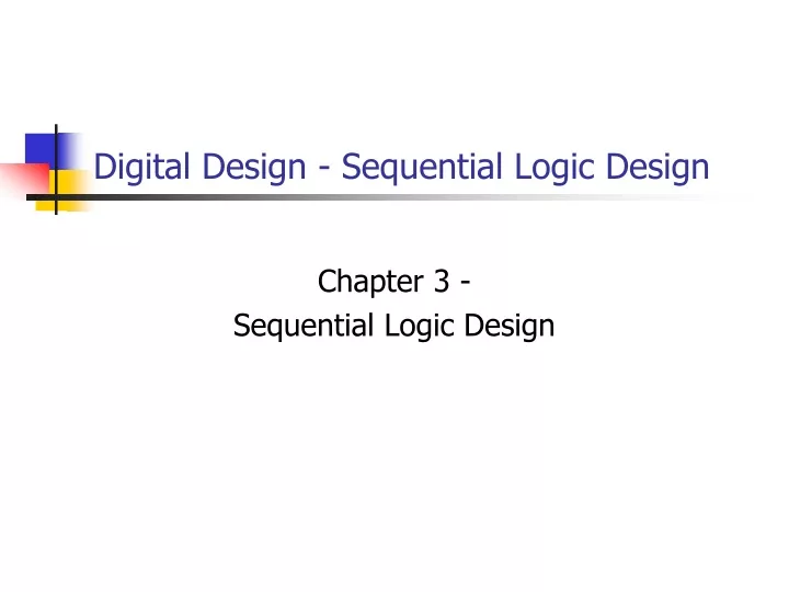 digital design sequential logic design