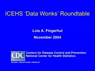 ICEHS ‘Data Wonks’ Roundtable