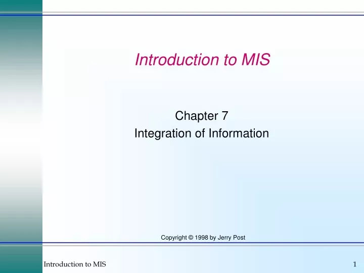 introduction to mis