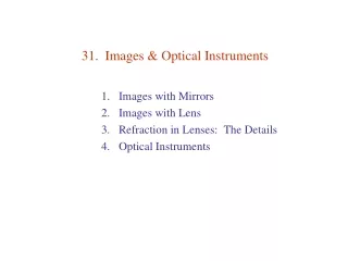 31.  Images &amp; Optical Instruments