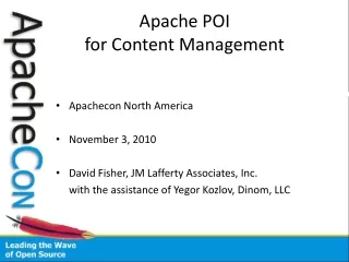 Apache POI  for Content Management