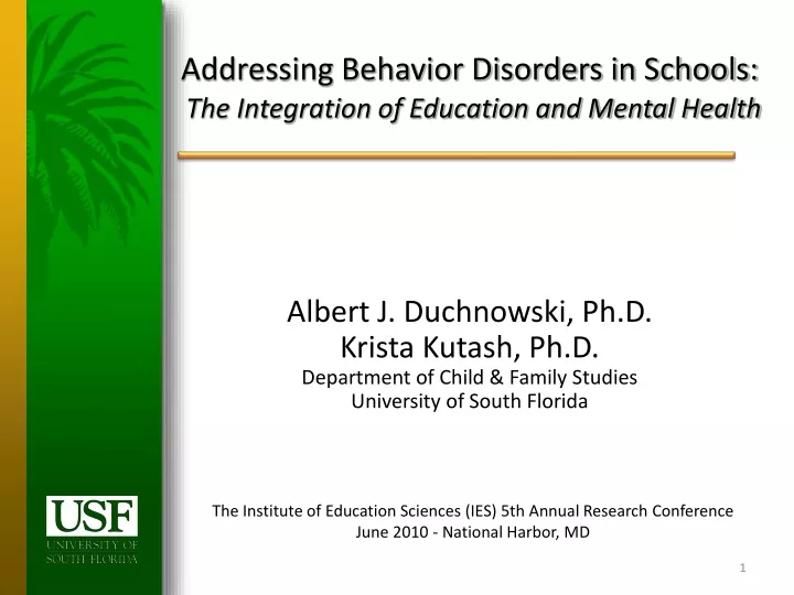 addressing behavior disorders in schools