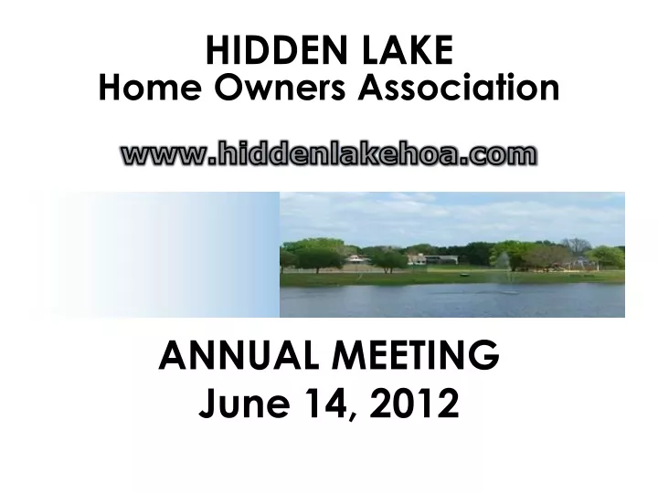 hidden lake home owners association