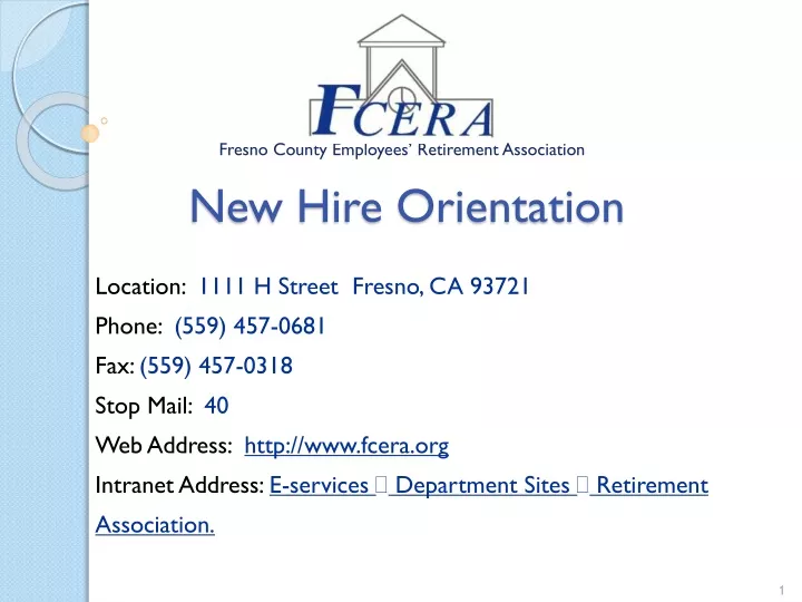 new hire orientation