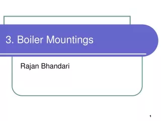 3. Boiler Mountings