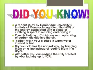 DID YOU KNOW!