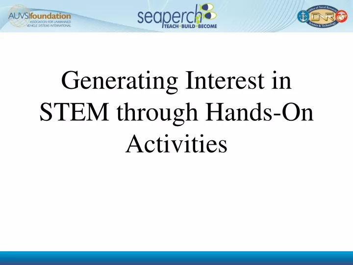 generating interest in stem through hands