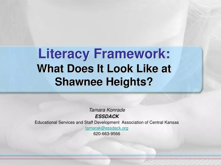 literacy framework what does it look like at shawnee heights