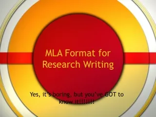 MLA Format for Research Writing