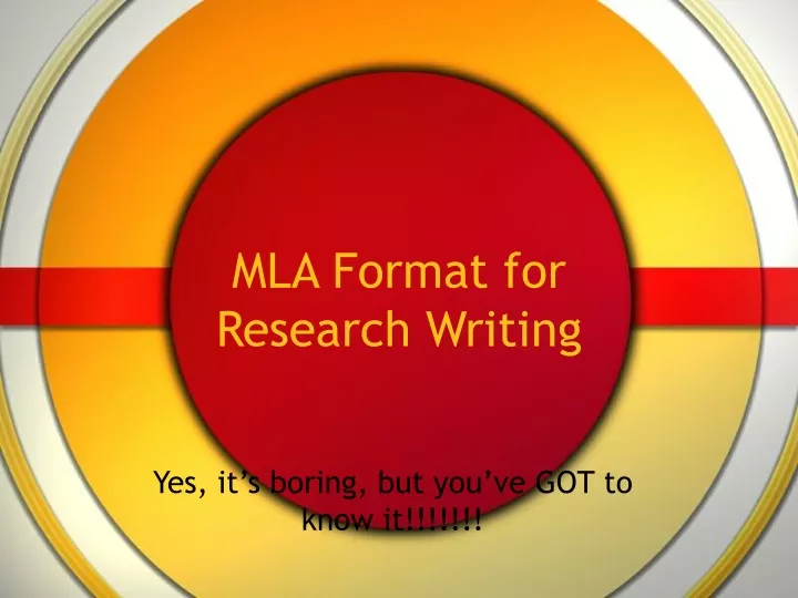 mla format for research writing