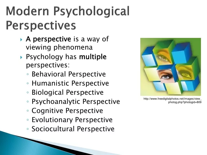 modern psychological perspectives