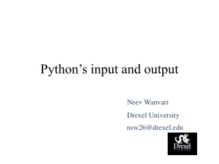 Python’s input and output