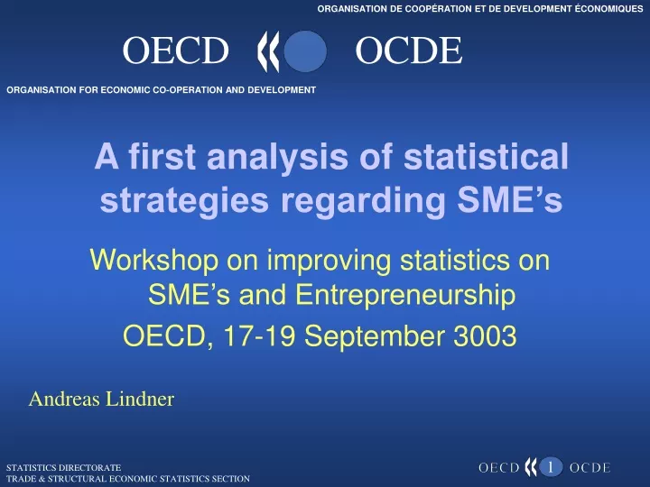 a first analysis of statistical strategies regarding sme s