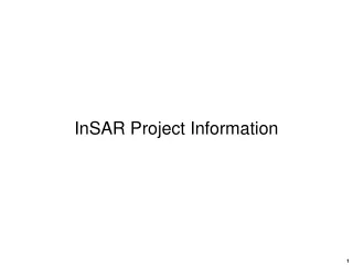 InSAR Project Information