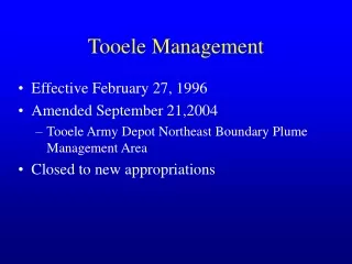 Tooele Management