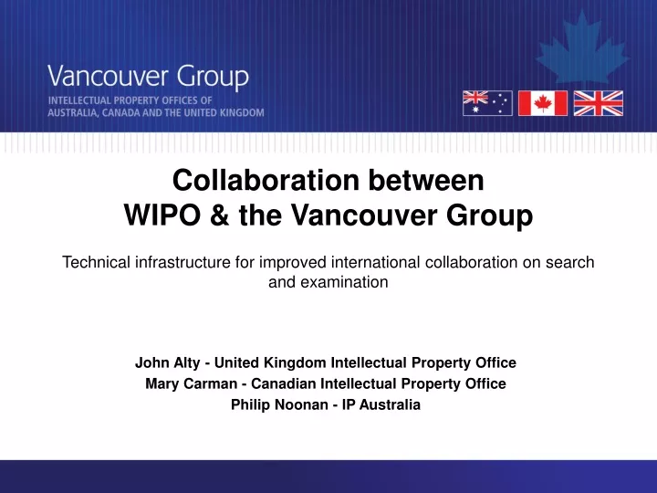collaboration between wipo the vancouver group