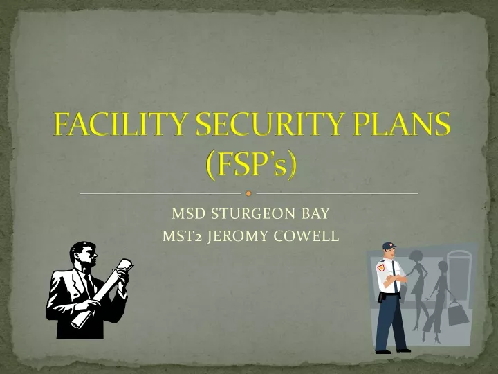 facility security plans fsp s