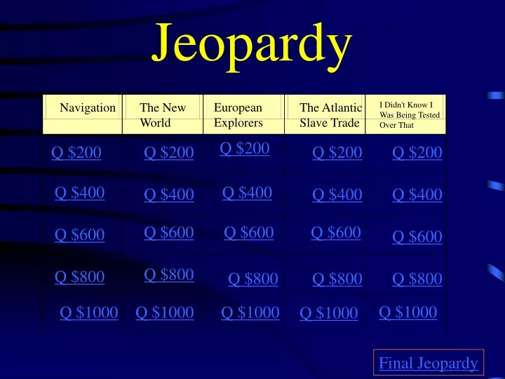 jeopardy