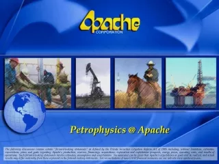 Petrophysics @ Apache
