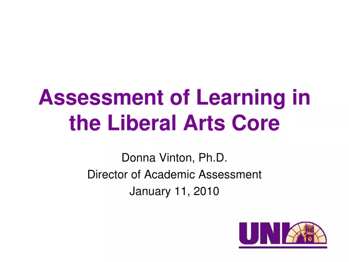 assessment of learning in the liberal arts core