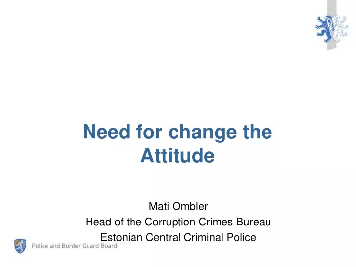 need for change the attitude