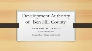 development authority of ben hill county