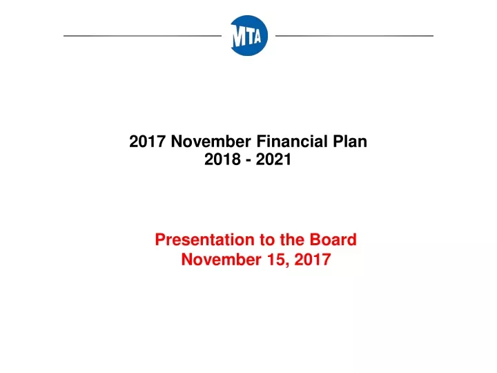 2017 november financial plan 2018 2021