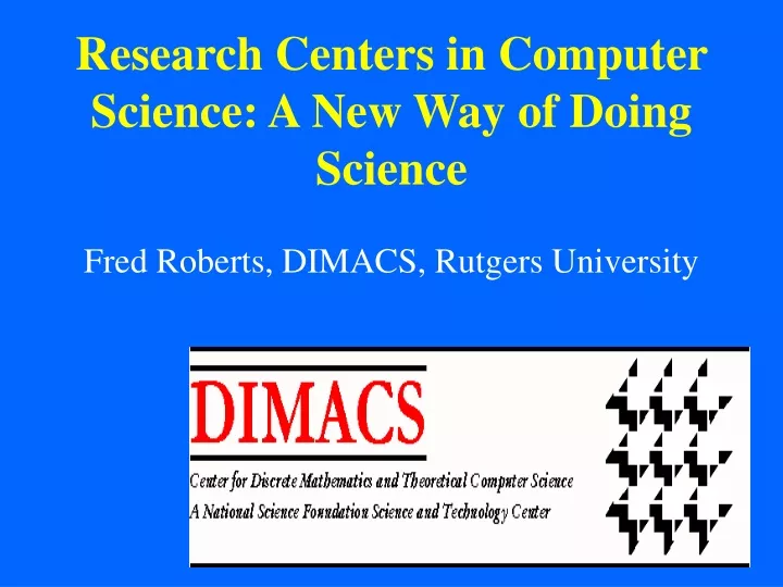 research centers in computer science