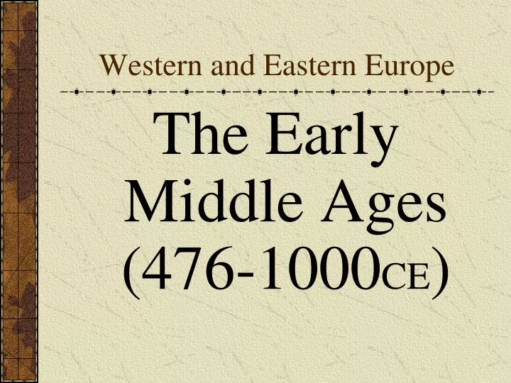 western and eastern europe