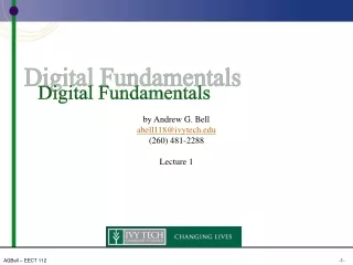 Digital Fundamentals