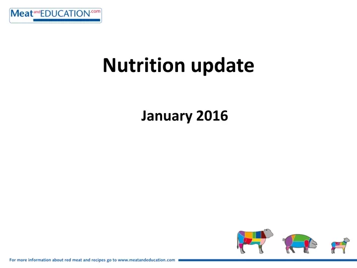 nutrition update