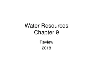 Water Resources  Chapter 9