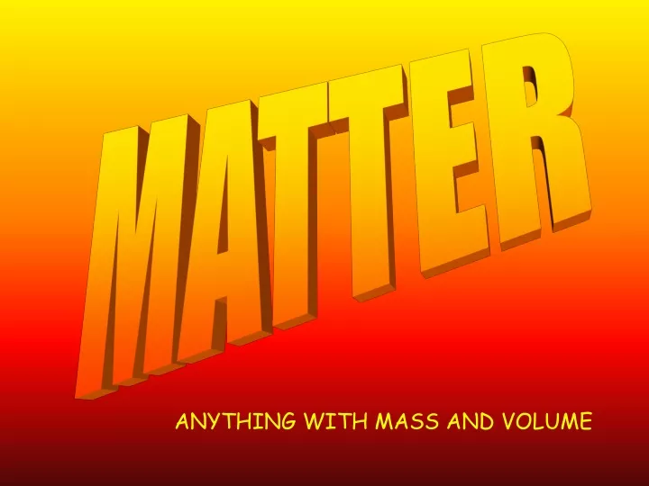 matter