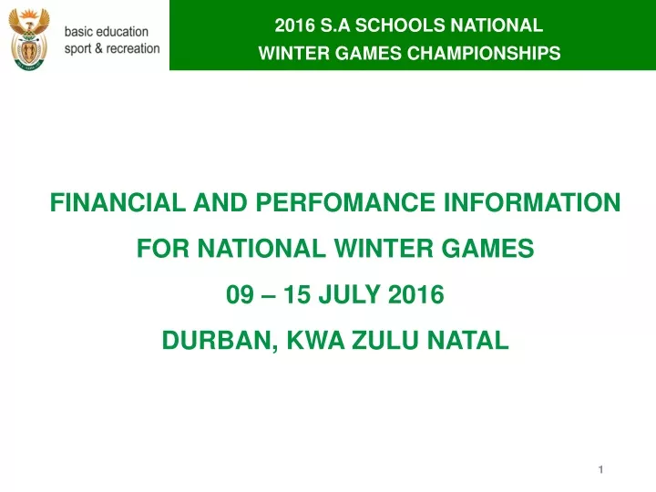 2016 s a schools national winter games