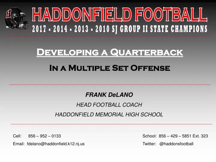 haddonfield football