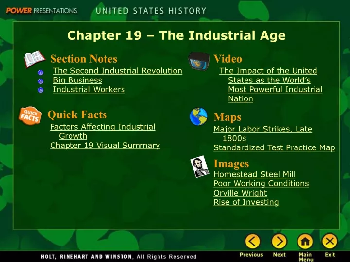 chapter 19 the industrial age