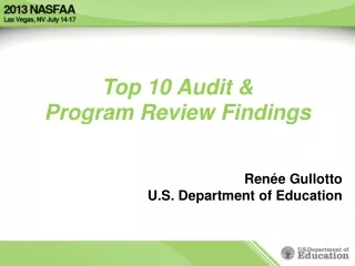 Top 10 Audit &amp; Program Review Findings