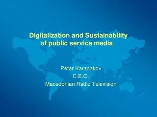 Digitalization and Sustainability  of public service media  
