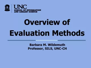 Overview of Evaluation Methods
