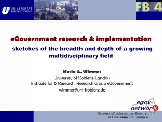 Network of Informatics Research  in Governmental Business