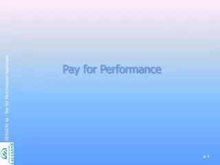 Pay for Performance