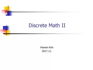 Discrete Math II