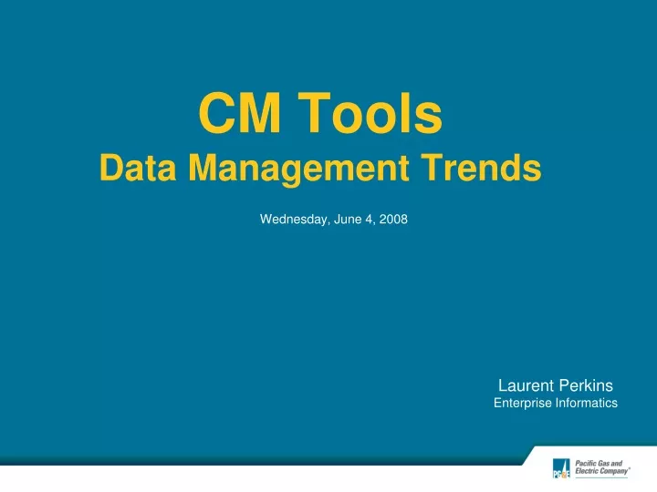 cm tools data management trends