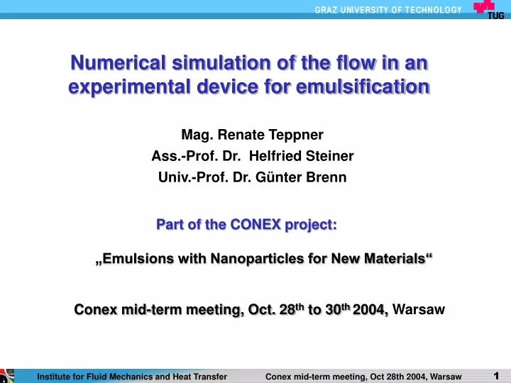 numerical simulation of the flow