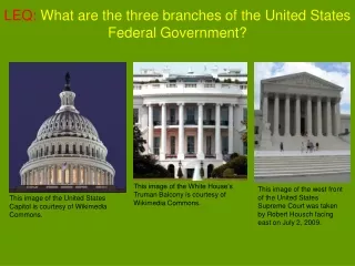 LEQ: What are the three branches of the United States Federal Government?